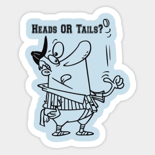 Referee Rules Game Start Heads Or Tails Toss Sticker